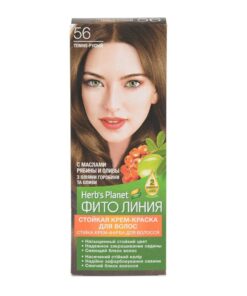HERB’S PLANET Fito Līnija Noturīga matu krēmkrāsa Nr. 56 Tumši brūns, 2 x 25/25/10 ml