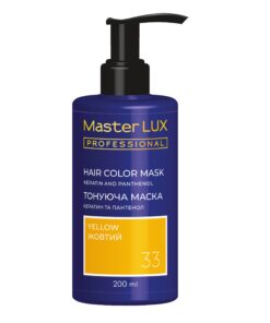 MASTER LUX Professional Tonējošā matu maska, tonis 33 Dzeltens, 200 ml