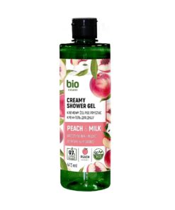 BIO NATURELL Krēmveida dušas želeja Persiks un piens, 473 ml