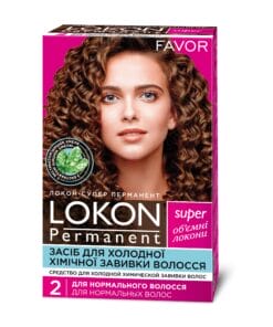 FAVOR Lokon Super Permanent Средство для холодной химической завивки для нормальных волос, 2 x 100 мл