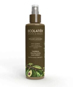 ECOLATIER Termoaizsargājošs sprejs matu veidošanai Nutrition & Strength Organic Avocado, 200 ml