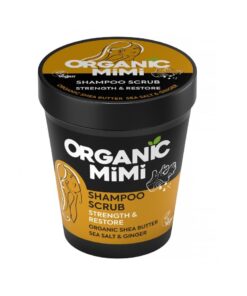 ORGANIC MIMI Шампунь – скраб Strength & Restore Sea Salt & Ginger, 280 г