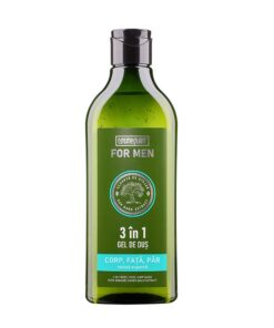 COSMEPLANT Vīriešu dušas želeja 3 in 1 ķermenim, sejai un matiem ar organiskās melisas ekstraktu, 400 ml