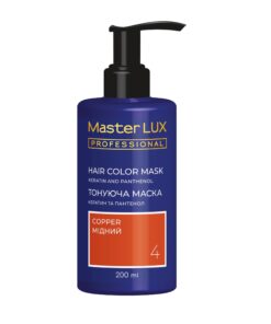 MASTER LUX Professional Tonējošā matu maska, tonis 4 Varš, 200 ml