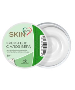 BELKOSMEX Skin Love Krēms-želeja ar alveju kombinētai un jutīgai sejas ādai, 60 g