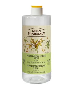 GREEN PHARMACY Micelārais šķīdums 3 in 1 Auzas un Hialuronskābe, 500 ml