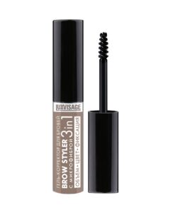 LUXVISAGE Brow Styler Гель-корректор для бровей с микрофиброй 3in1, 01 тон