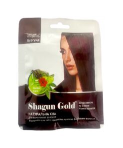 SHAGUN GOLD Dabīga henna matu krāsošanai, Burgundija, 25 g