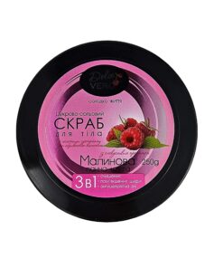 DOLCE VERO Cukura-sāls skrubis ar aromātu “Aveņu panna-cotta”, 250 g