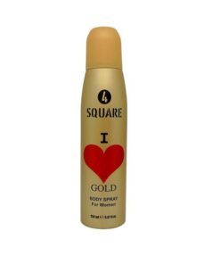 4 SQUARE I Love Gold Ķermeņa sprejs sievietēm, 150 ml