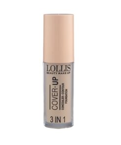 LOLLIS Cover-up 3in1 Konsīleris - kontūrēšanas līdzeklis - tonālais krēms, tonis 04, 5.5 ml