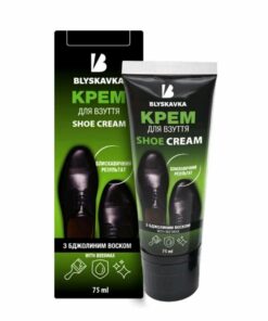 BLYSKAVKA Apavu krēms ar bišu vasku, ar aplikatoru, tumši brūns, 75 ml