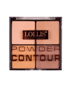LOLLIS Powder Contour Sejas konturēšanas pūderu palete, 4 krāsas, 02, 24 g