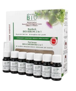 PHARMA BIO LABORATORY Репейная Bio-сыворотка 2 в 1 против выпадения волос, 7 x 10 ml