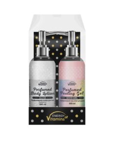 ENERGY OF VITAMINS Good Girl dāvanu komplekts (Parfimēta pīlinga dušas želeja, 300 ml + Parfimēts ķermeņa losjons, 300 ml)