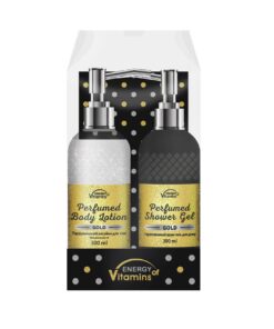 ENERGY OF VITAMINS Gold dāvanu komplekts (Parfimēta krēmveida dušas želeja, 300 ml + Parfimēts ķermeņa losjons, 300 ml)