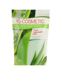 IQ-COSMETIC Jūras sāls vannām ar alvejas sulas ekstraktu un argāna eļļu, 500 g