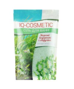 IQ-COSMETIC Jūras sāls vannām ar jūras aļģēm un spirulīnu, 500 g