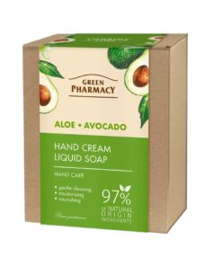GREEN PHARMACY Alveja un avokado roku kopšanas komplekts  (roku krēms, 100 ml + šķidrās ziepes, 460 ml)
