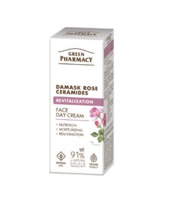 GREEN PHARMACY Dieninis veido kremas Damasko rožė + keramidai, 50 ml