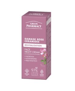 GREEN PHARMACY Naktinis veido kremas Damasko rožė + keramidai, 50 ml