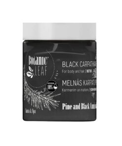 BOTANIC LEAF Melnās karpatu pirts ziepes ķermenim un matiem, 500 ml