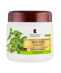 ĻINIJA KRASOTI Iespaidīgs apjoms un matu biezums Balzams-maska ar nātru un medu visiem matu tipiem, 370 ml