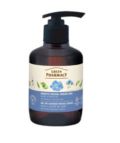GREEN PHARMACY Maigā sejas mazgāšanas želeja  Alveja un linsēklu eļļa, 270 ml