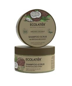 ECOLATIER Organic Coconut Шампунь-скраб Питание и восстановление, 300 г
