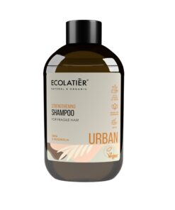 ECOLATIER URBAN Šampūnas stiprinantis, lūžinėjantiems plaukams Taukmedžio sviestas ir magnolijos, 600 ml