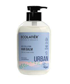 ECOLATIER URBAN Anti-Pollution Balzams visiem matu tipiem Kokosrieksts un zīdkoks, 400 ml