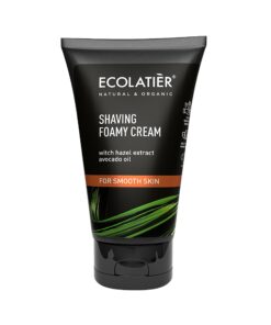 ECOLATIER POWER Putojošs skūšanās krēms gludai ādai, 150 ml