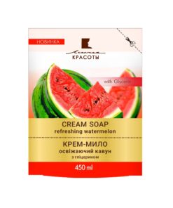 ĻINIJA KRASOTI Krēmziepes Atsvaidzinošs arbūzs, doypack, 450 ml
